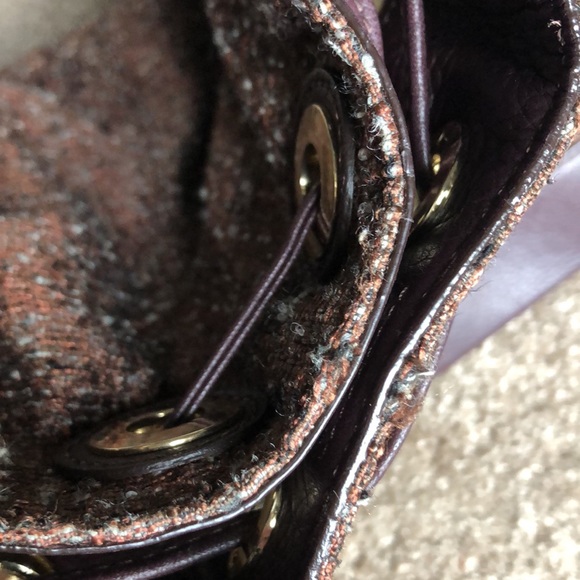 Helen Kaminski mahogany brown wool leather bucket bag - Picture 10 of 15